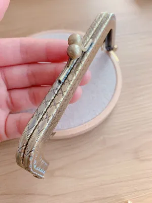12.5cm (5") Vintage Purse Frame With Decorative Pattern Bag Hanger