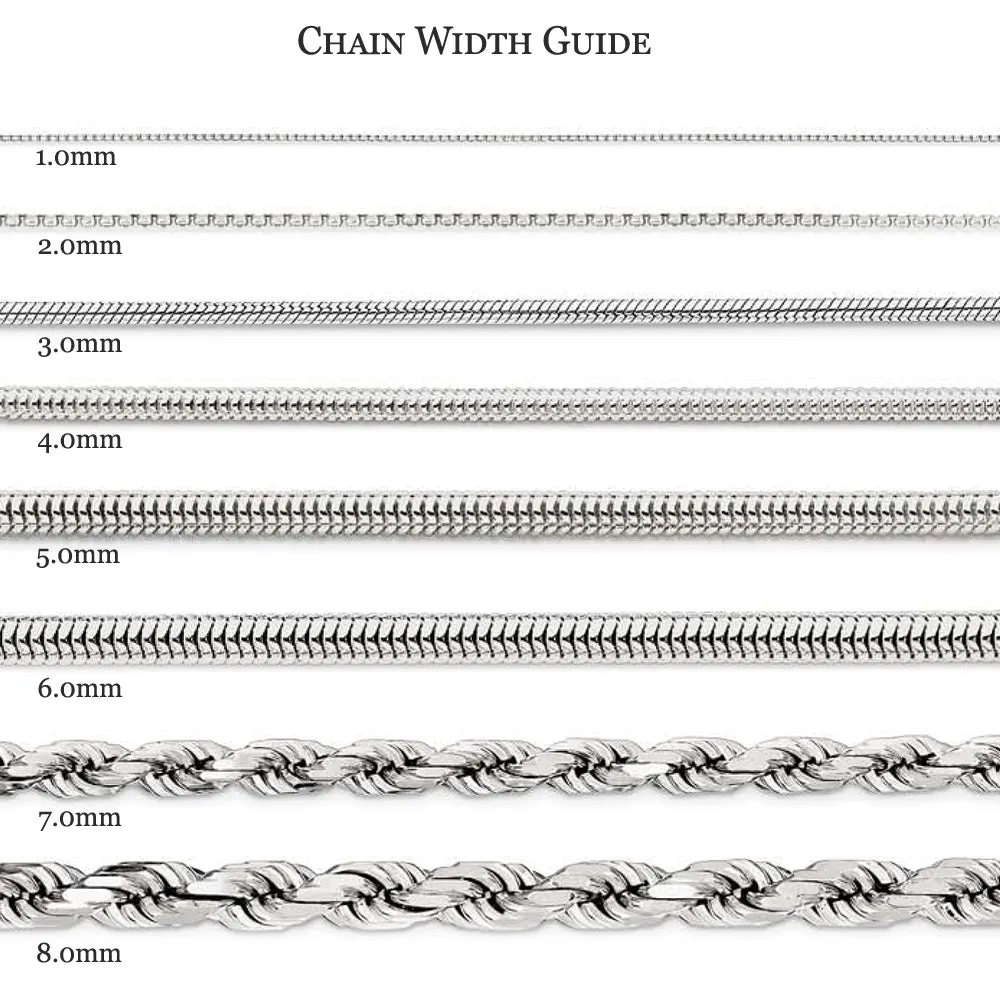 1.5mm 10k Yellow Gold Solid Diamond Cut Wheat Chain Necklace