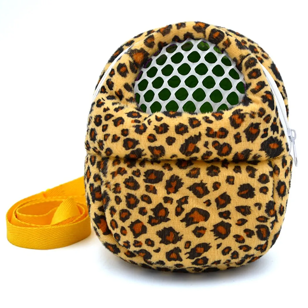 2019 Fashion Creative Small Pet Travel Backpack Pet Carrier Leopard Print Pet Travel Carrier Pet Carry Bag For Hamster Squirrel