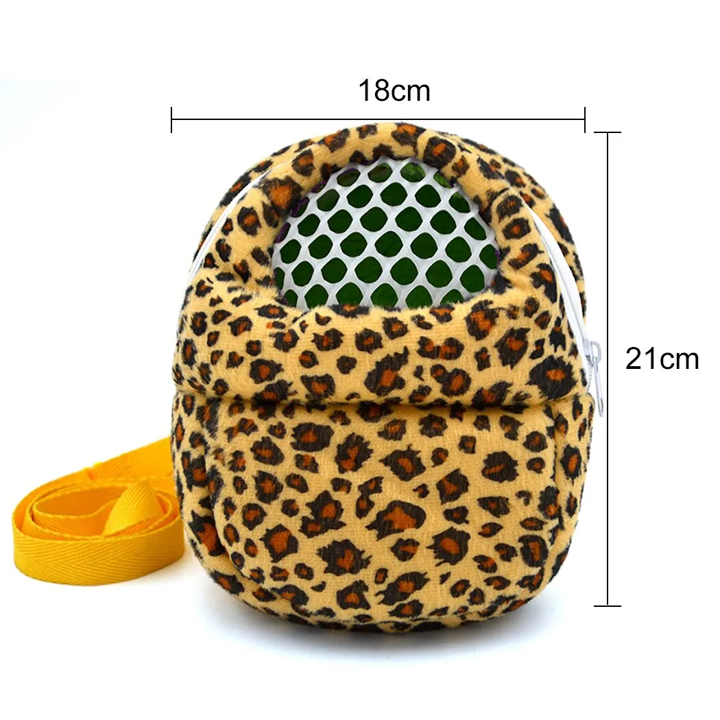 2019 Fashion Creative Small Pet Travel Backpack Pet Carrier Leopard Print Pet Travel Carrier Pet Carry Bag For Hamster Squirrel