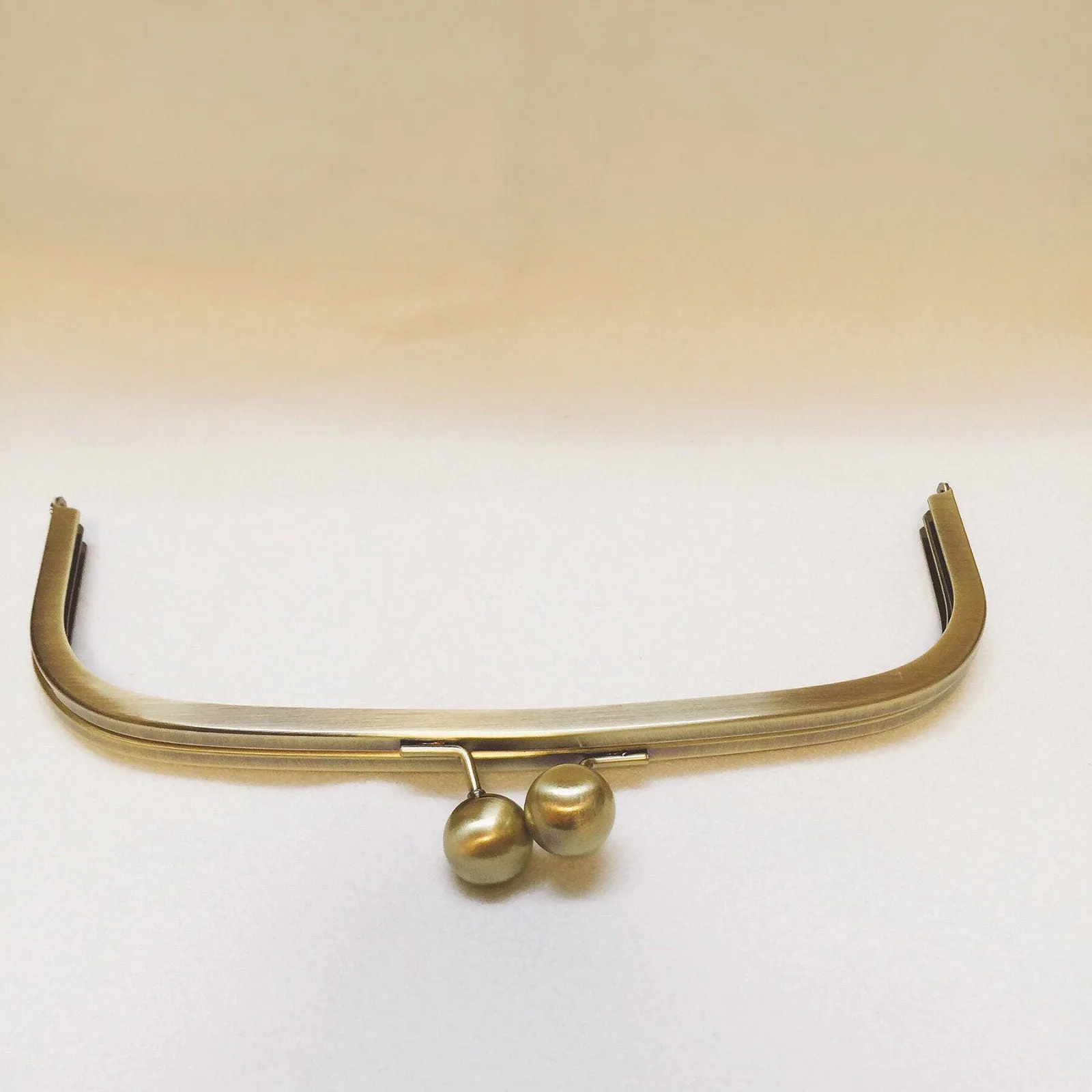 25cm ( 10") Retro Bronze Metal Purse Frame Large Kiss-Lock 25cm x 10cm