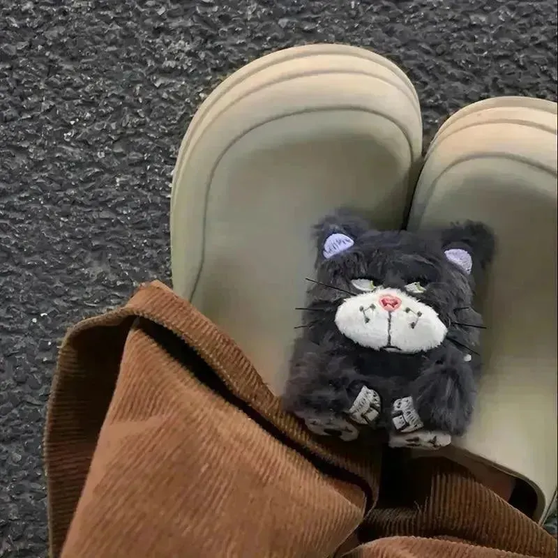 Angry Cat Plush AirPods Case