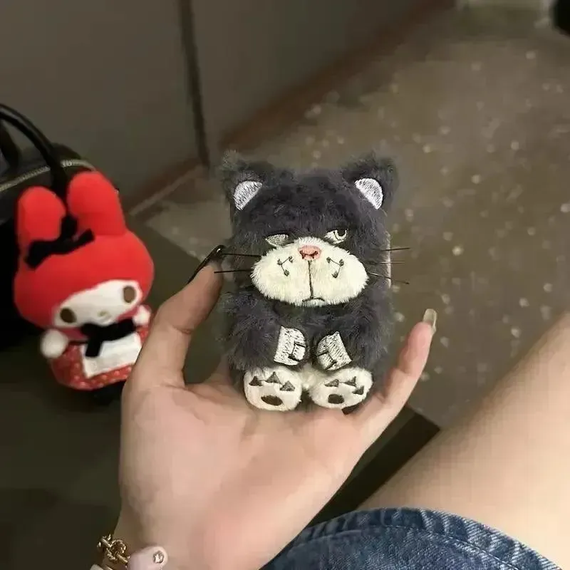 Angry Cat Plush AirPods Case