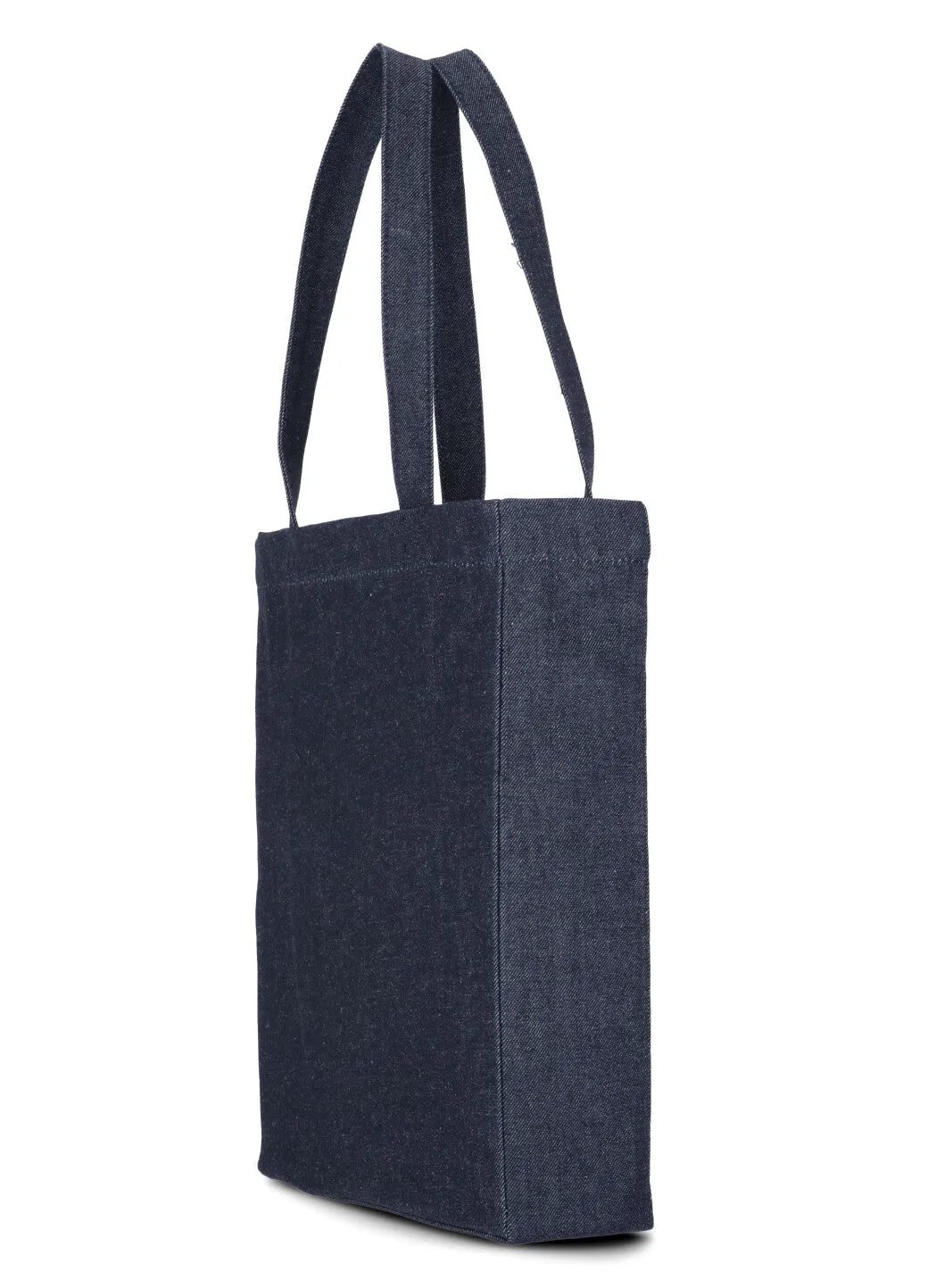 A.P.C. Logo Printed Denim Tote Bag