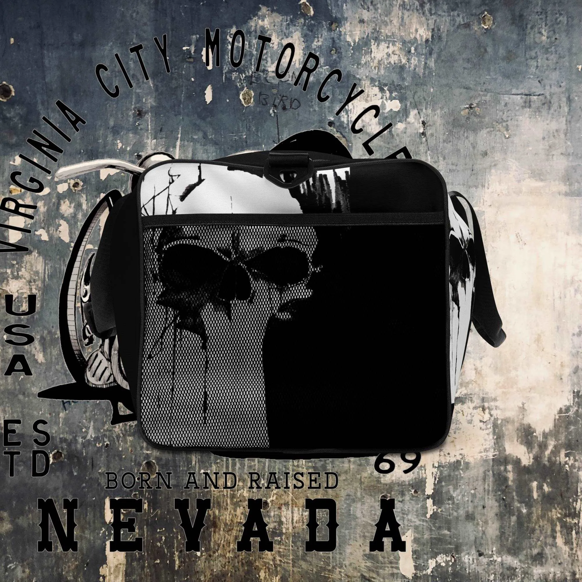 Black and White Skull Duffle bag