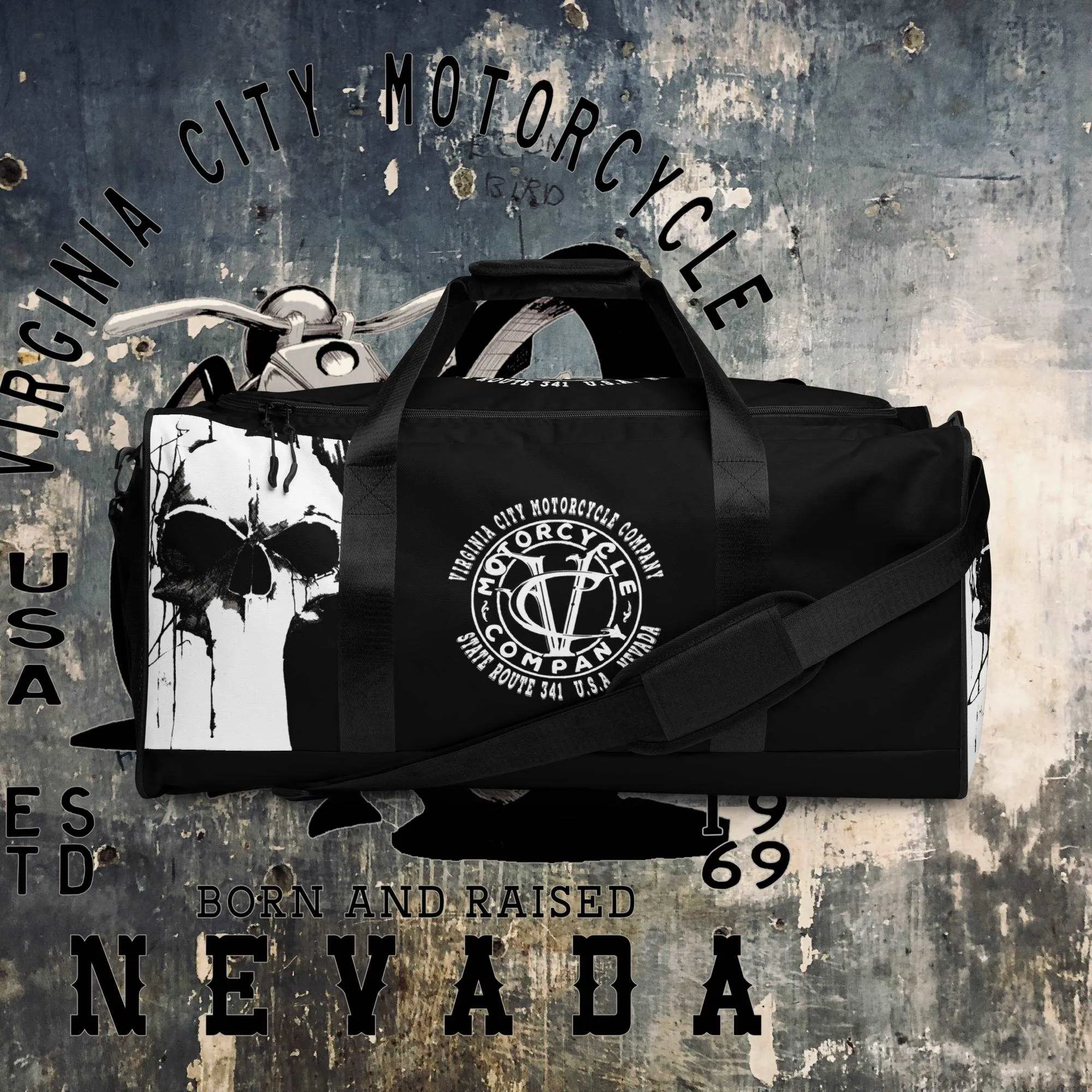 Black and White Skull Duffle bag