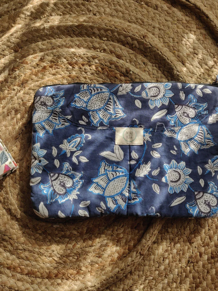 Blue Floral Laptop Sleeve