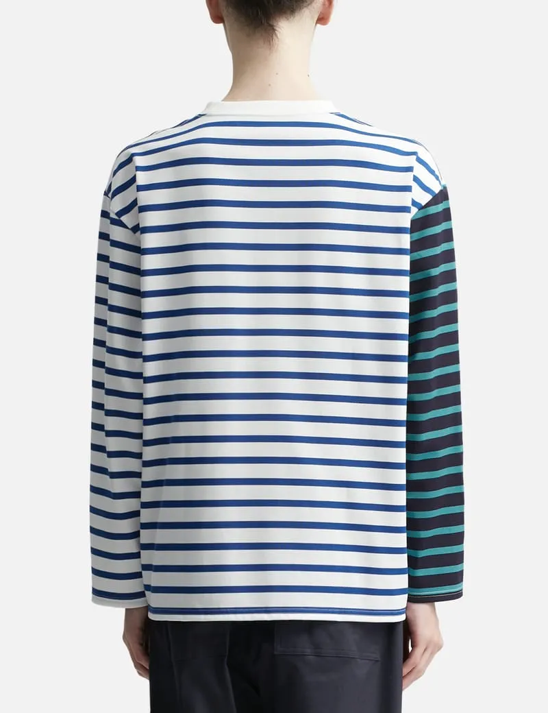 BORDER MIX L/S BAGGY T-SHIRT