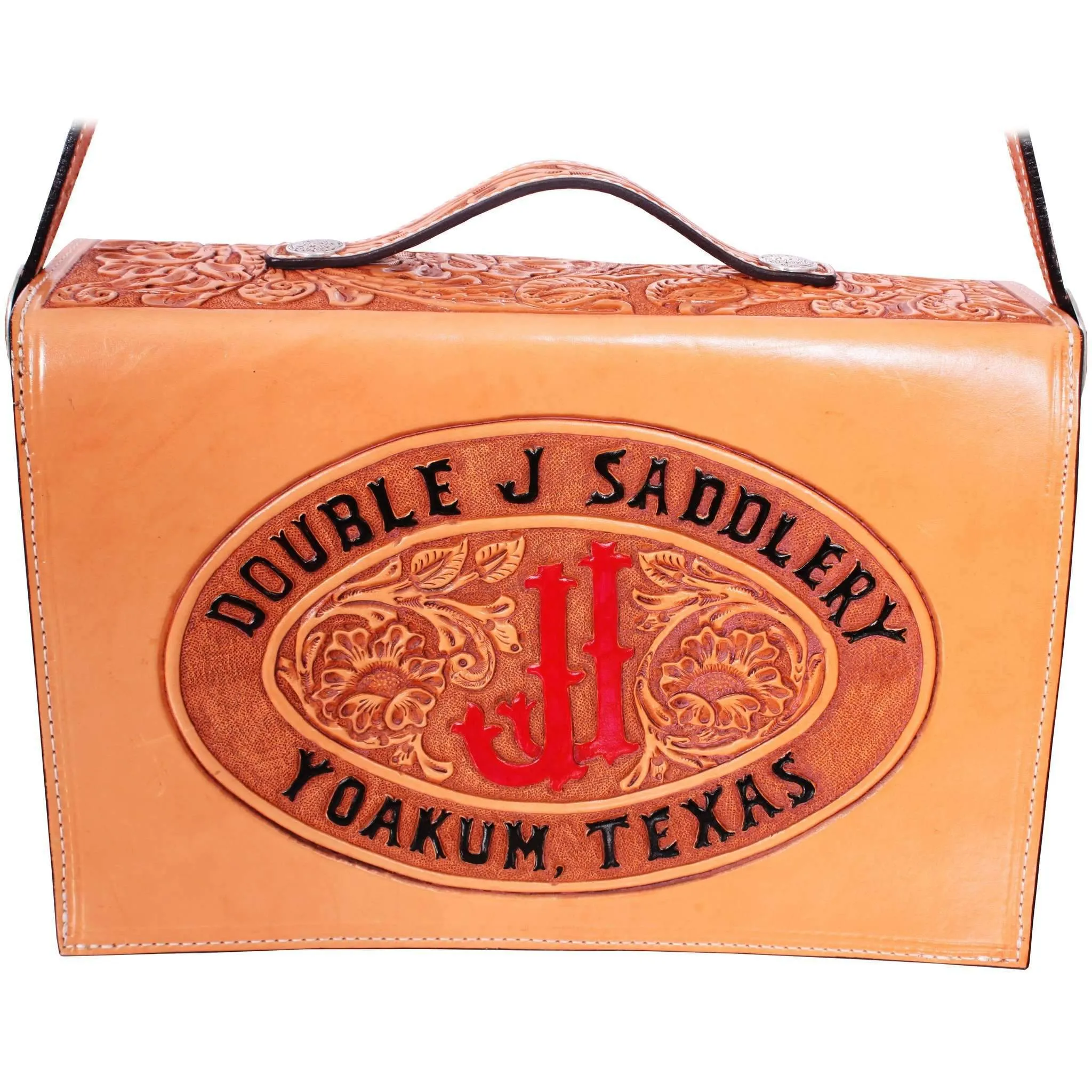BRIEFCASE12 - Floral Tooled Briefcase