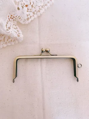 Bronze Purse Frame Kiss Lock Bag Frame Glue In Style 13.5cm x 5.5cm