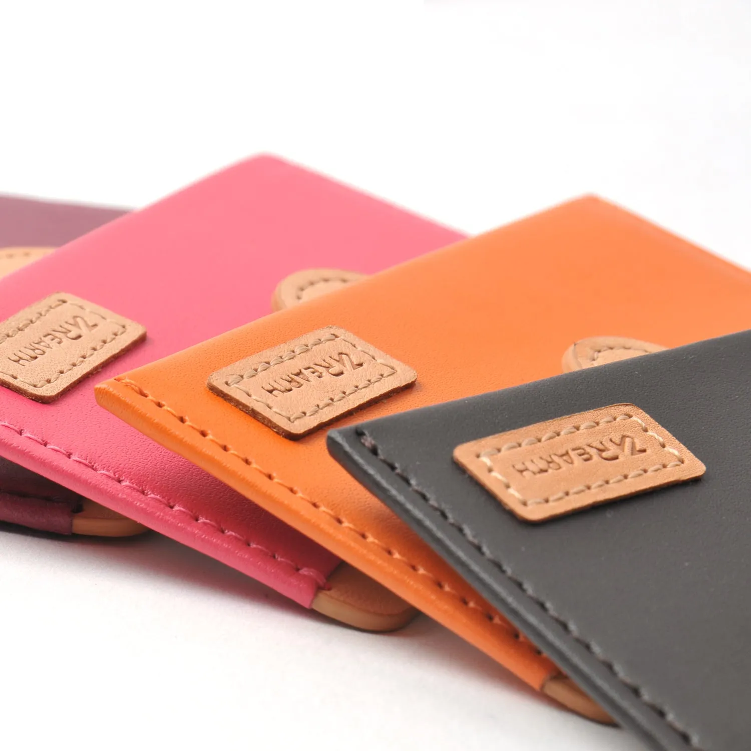 Card Holder | Genuine Leather - Orange