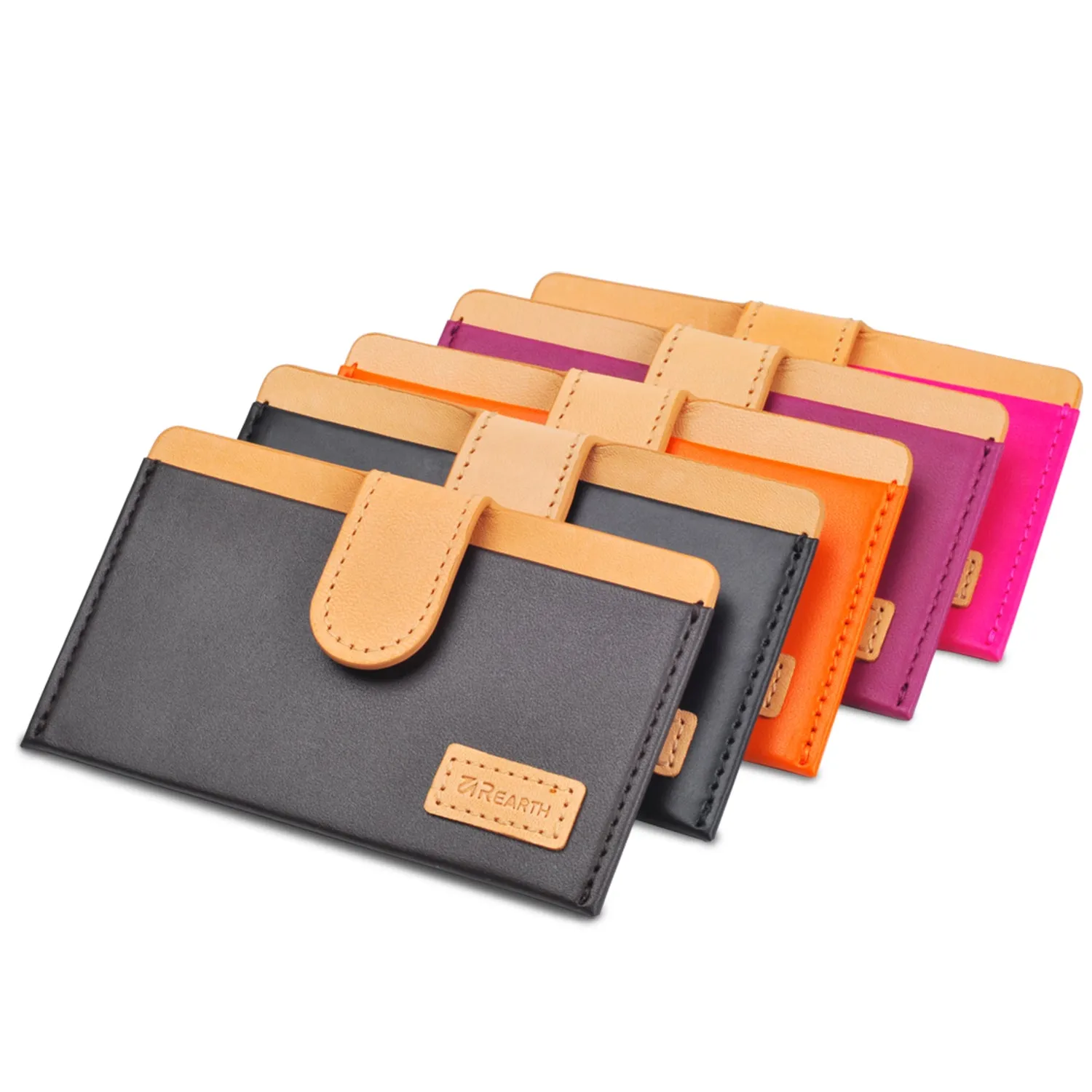 Card Holder | Genuine Leather - Orange