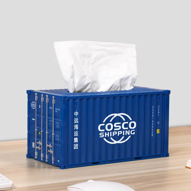 Cargo Container Tissue Box Cover