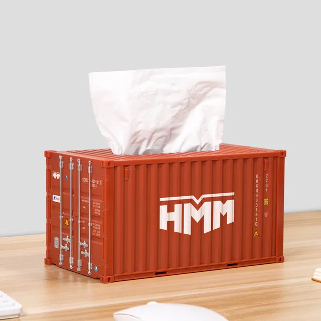 Cargo Container Tissue Box Cover