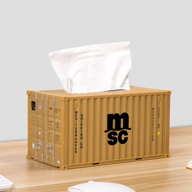 Cargo Container Tissue Box Cover