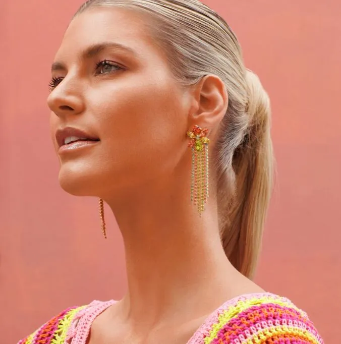 Caroline Svedbom Ciara Earrings Gold Tropicana Combo