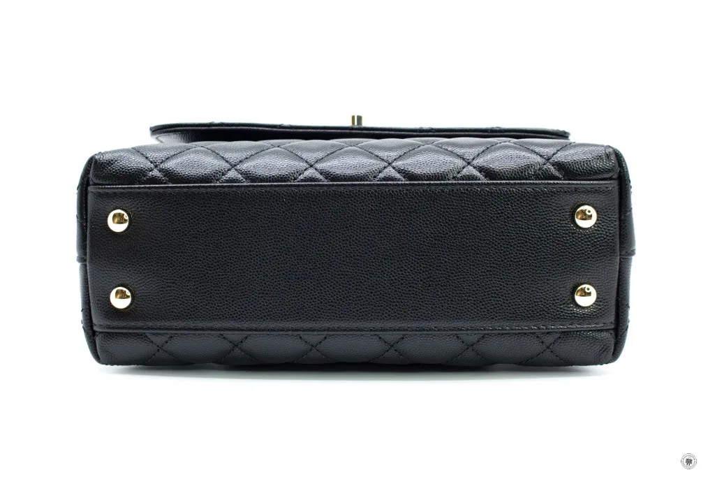 Chanel A92990 B05061 Small Coco Handle Black   94305 Caviar Shoulder Bags Pbhw