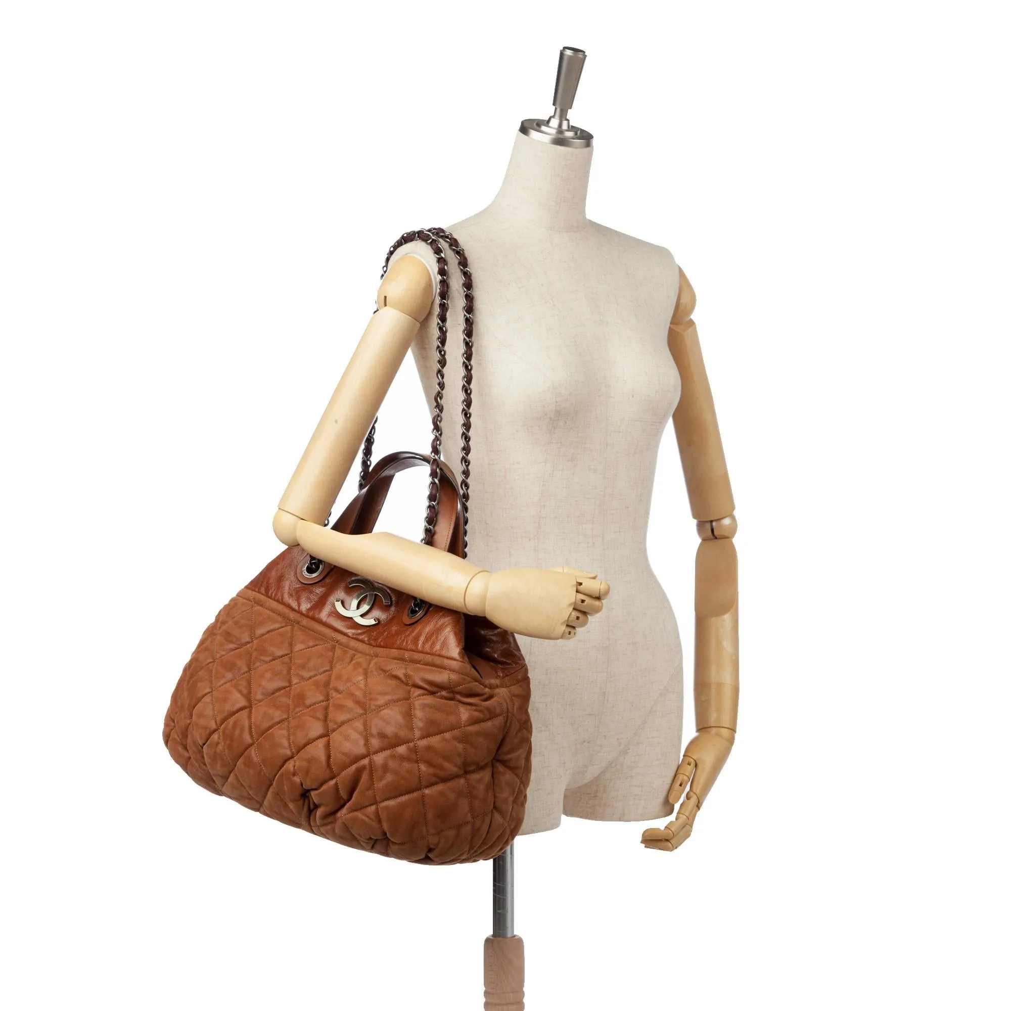 Chanel Classic In the Mix Lambskin Leather Satchel (SHG-22768)
