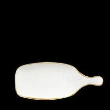 CHURCHILL STONE CAST BARLEY WHITE HANDLED PADDLE,DIM:LENGTH-28.40 CM