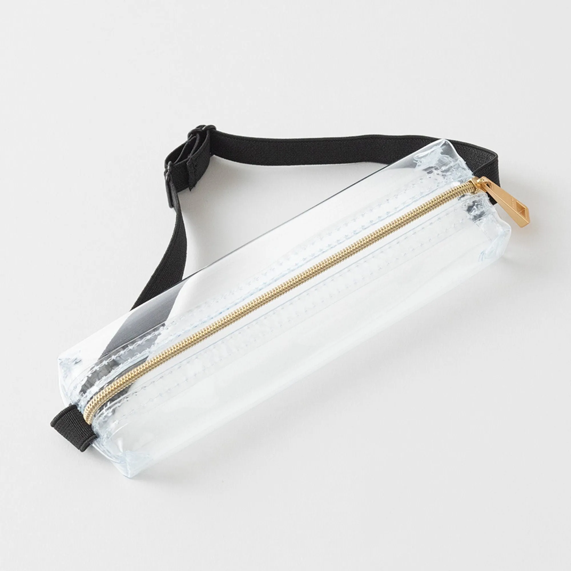 CLEAR BLACK Midori Book Band Pen Case B6-A5 Midori Pen Case Canvas Pen Case Adjustable Midori Adjustable Pencil Case