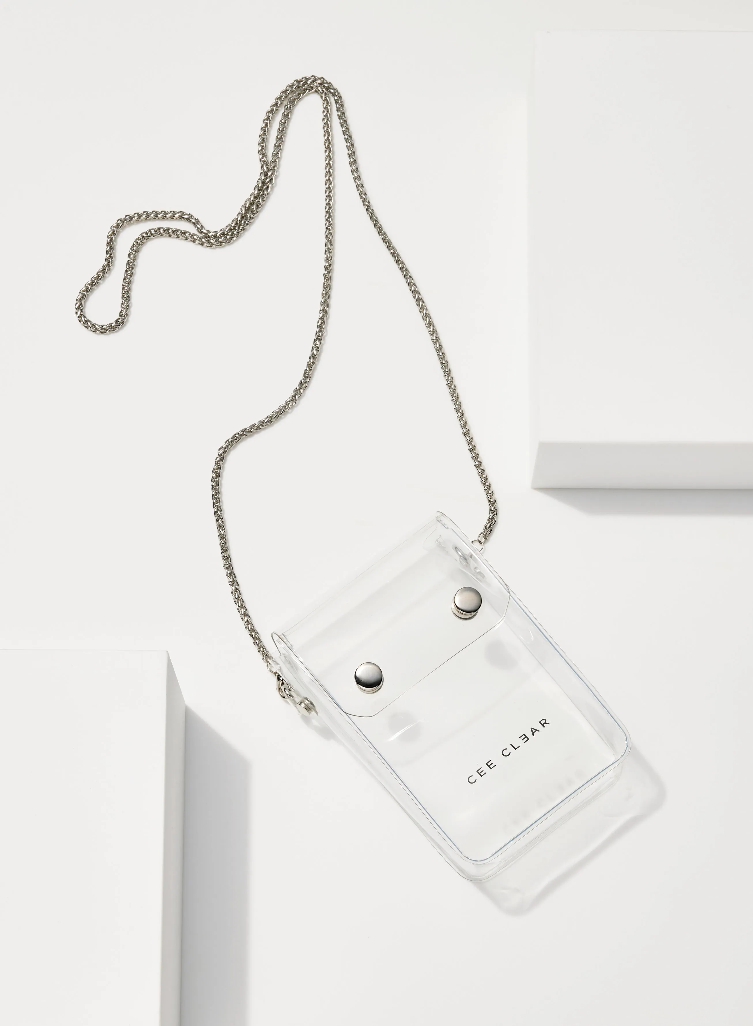CLEAR CROSS BODY BAG   CHAIN DUO