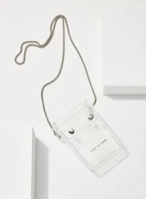 CLEAR CROSS BODY BAG   CHAIN DUO