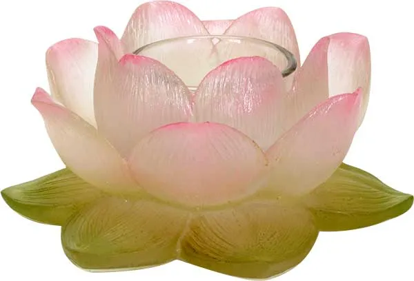 CLEAR LOTUS VOTIVE HOLDER, C/24
