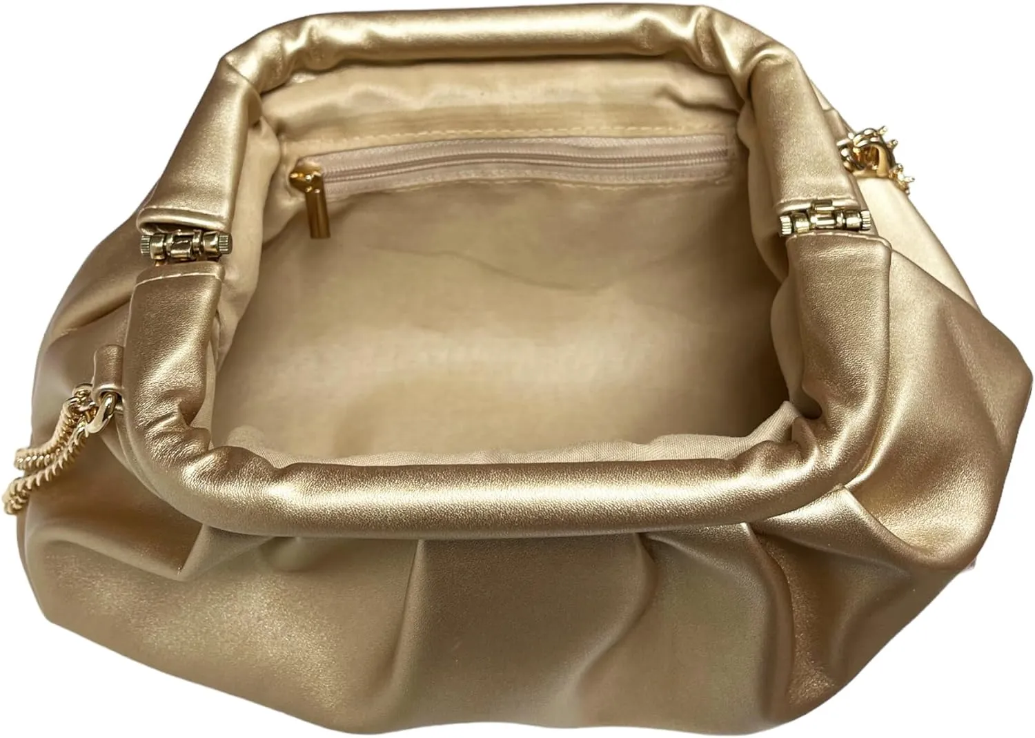 Cocktail Party Cloud Style Silver Clutch Evening Bag