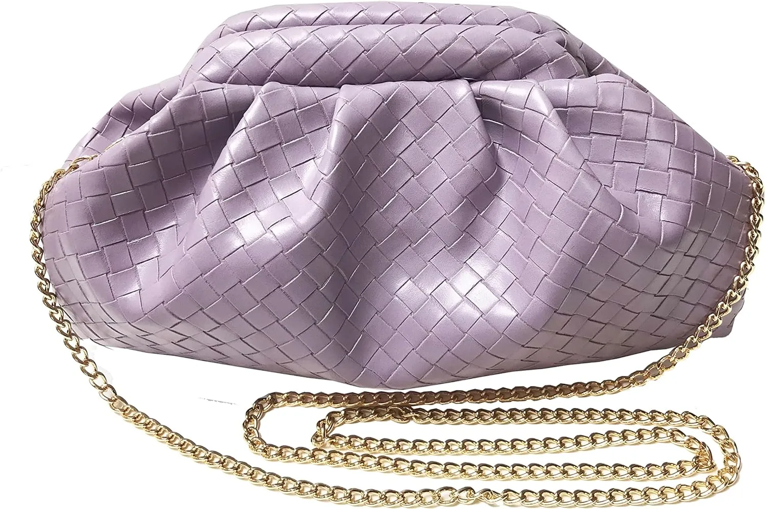 Cocktail Party Cloud Style Silver Clutch Evening Bag