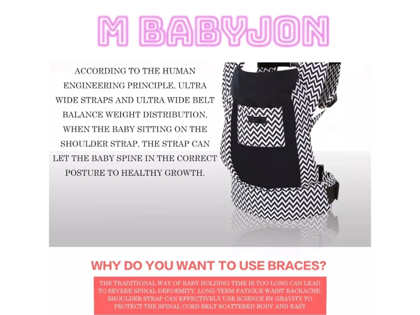 Cotton Baby Carrier - Ergonomic Adjustable Kangaroo