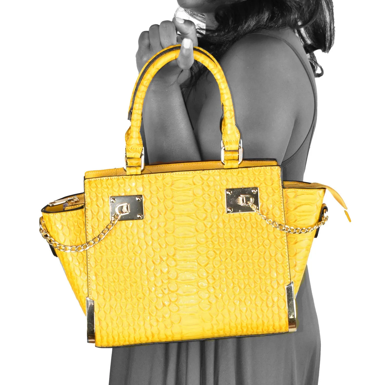 Crocking Around Canary Yellow Handbag