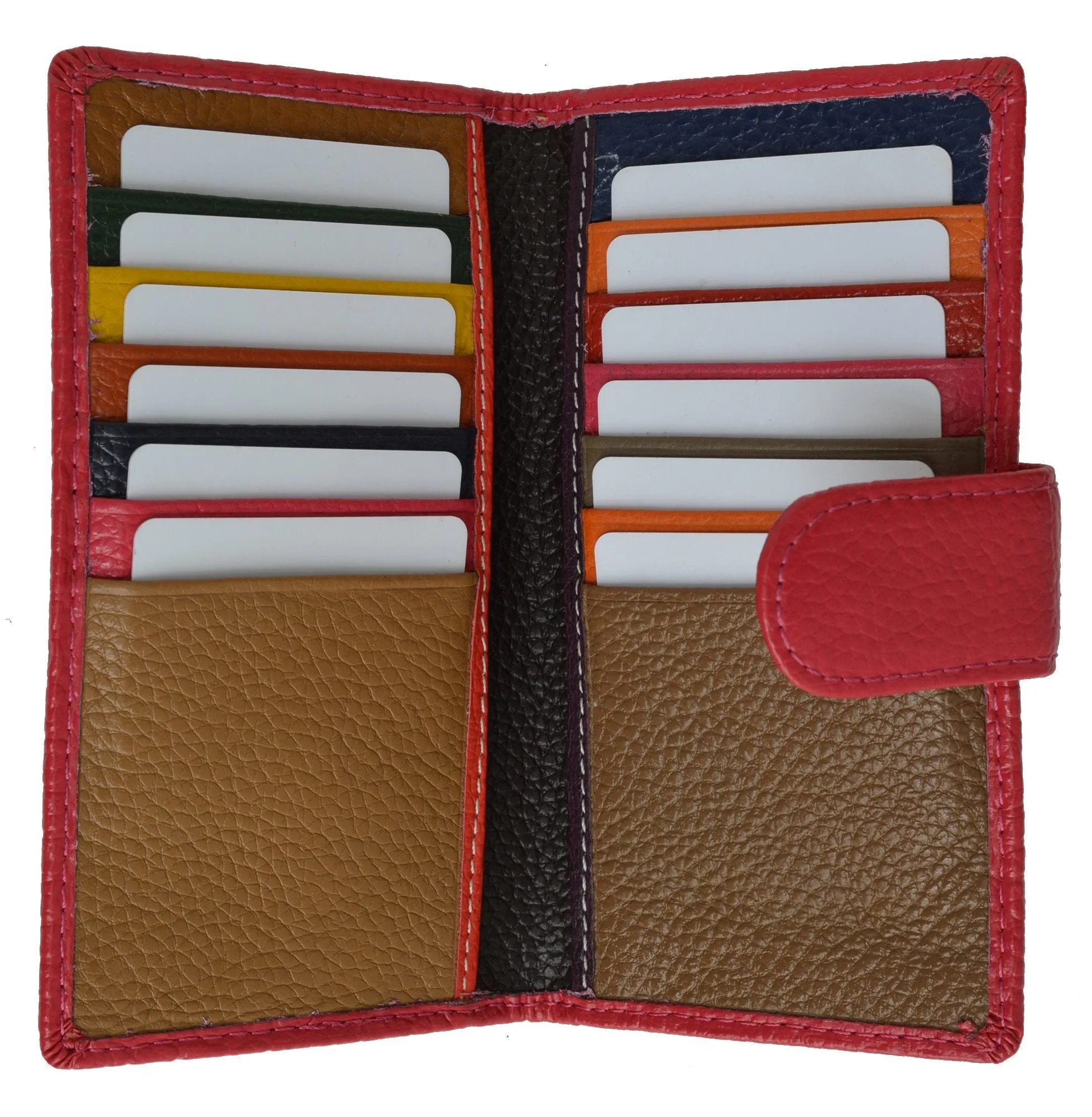 Croco Embossed Credit Card Holder with Snap 118 268