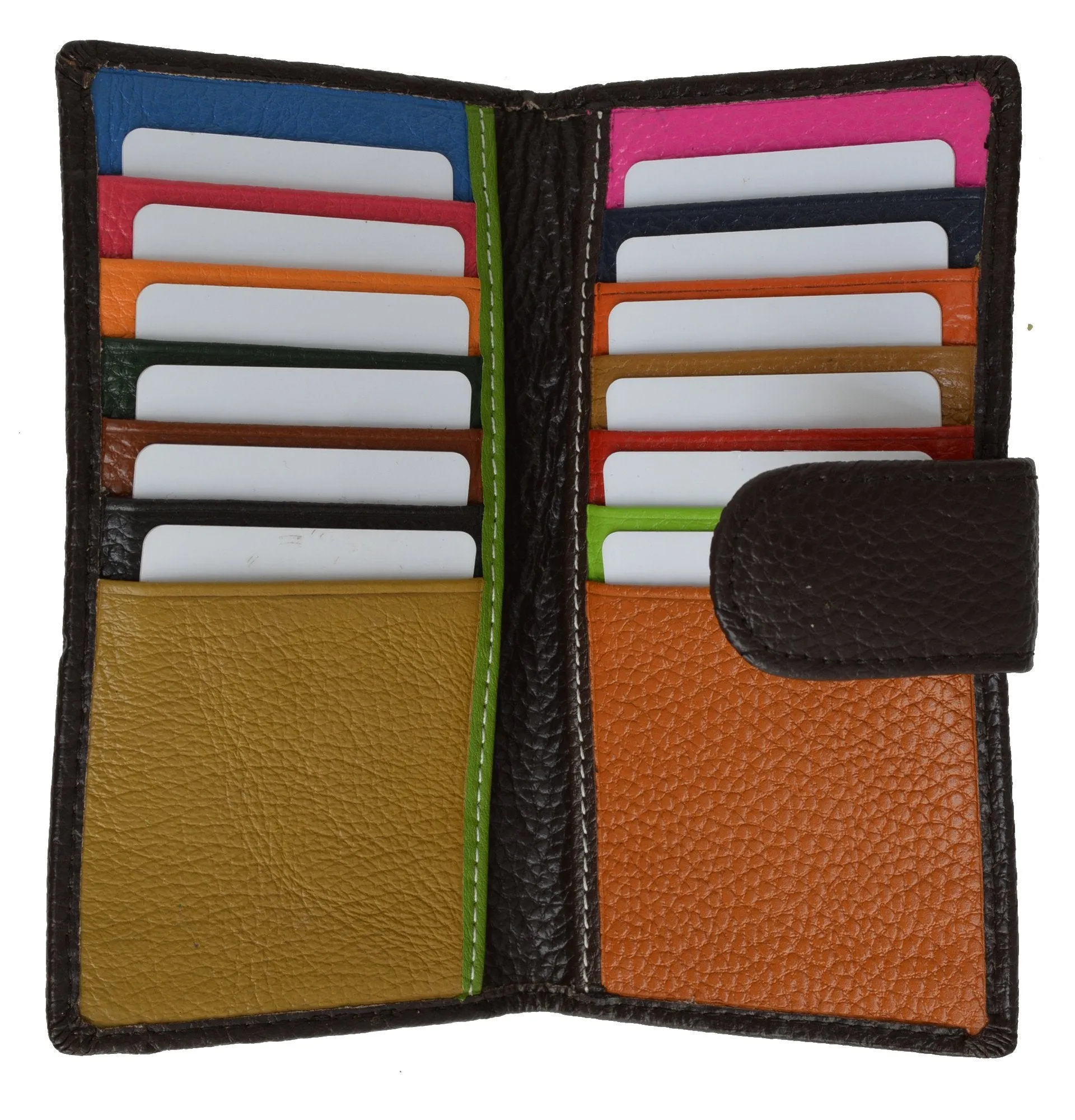Croco Embossed Credit Card Holder with Snap 118 268