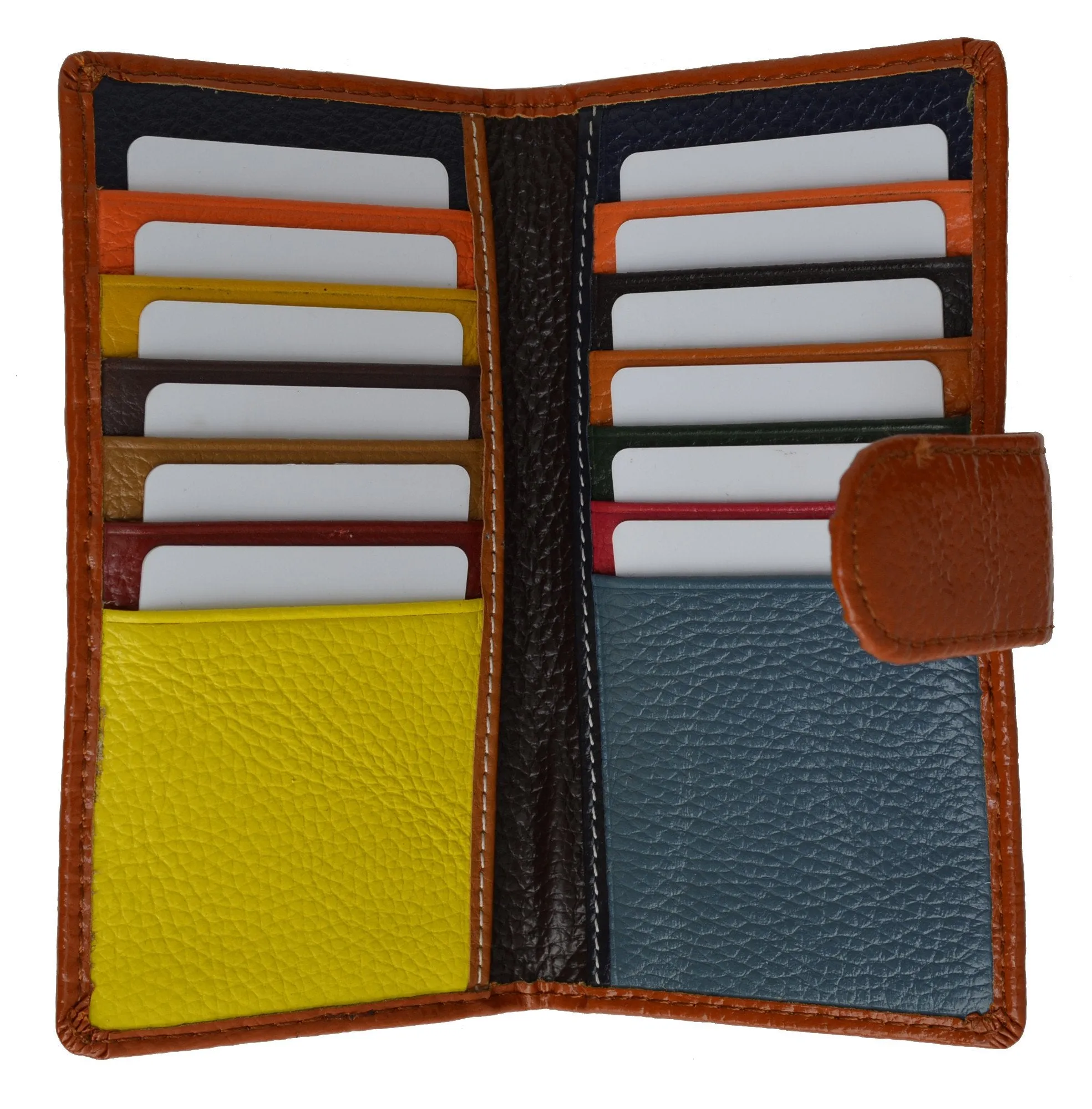 Croco Embossed Credit Card Holder with Snap 118 268