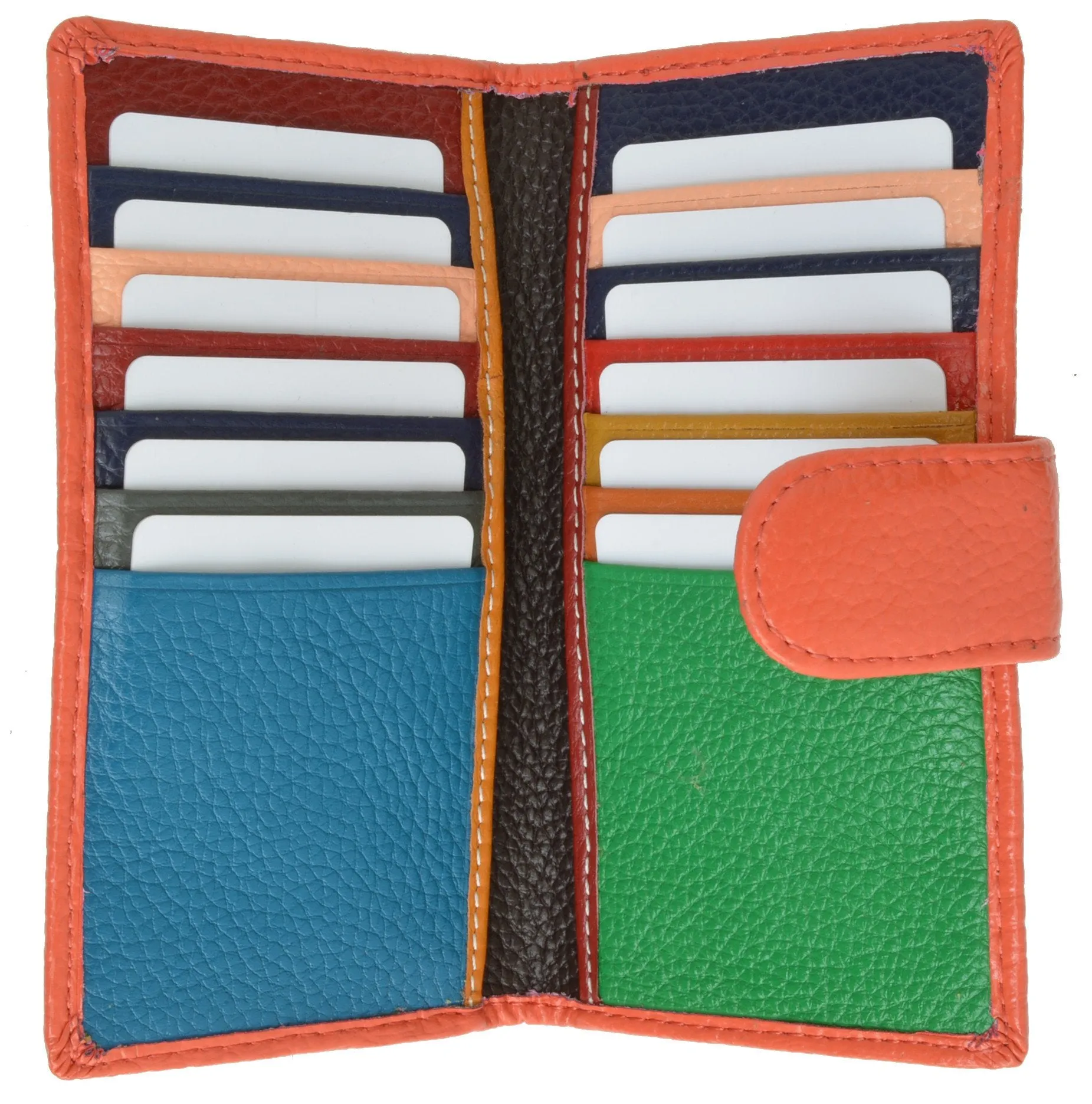 Croco Embossed Credit Card Holder with Snap 118 268