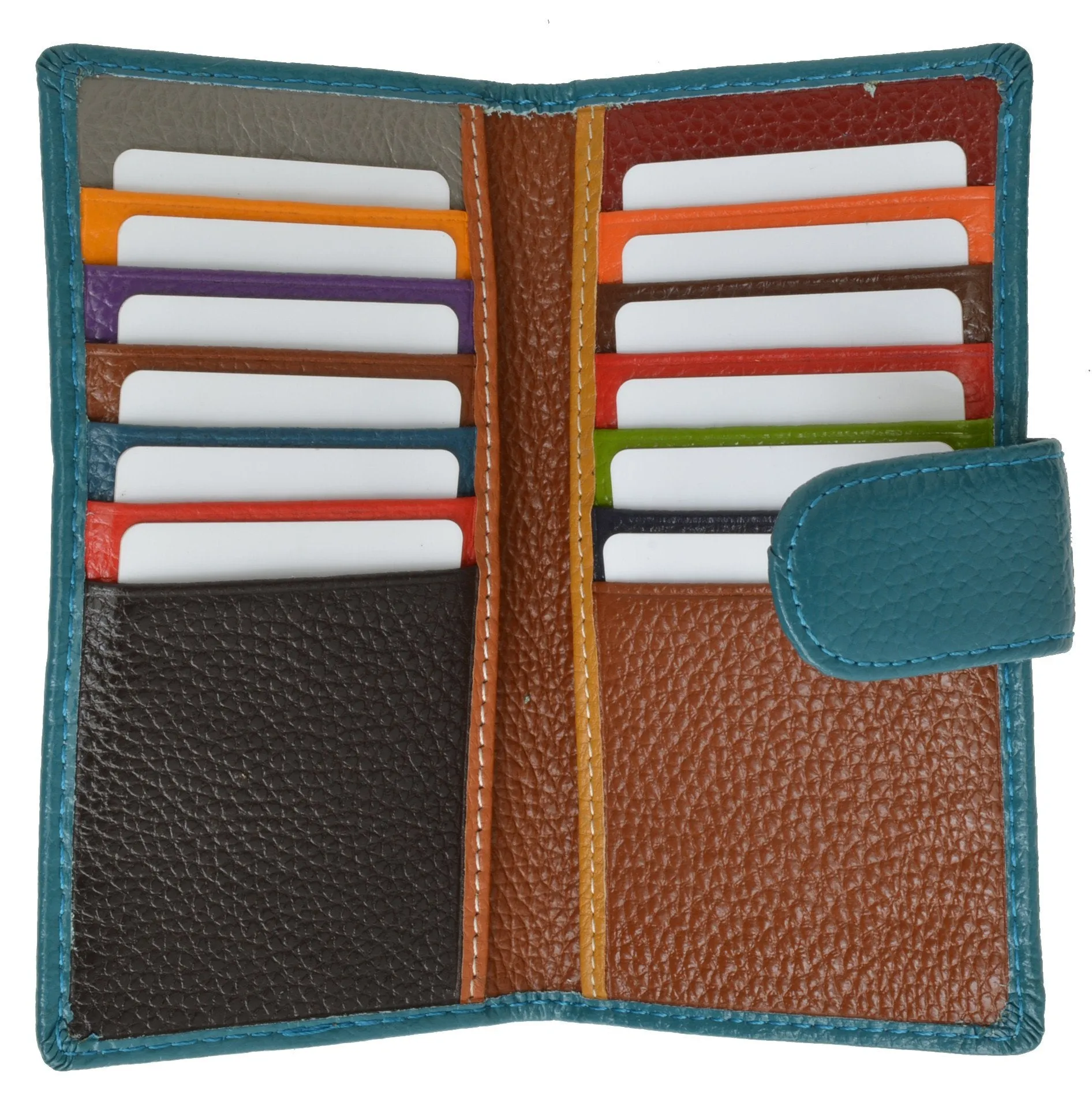 Croco Embossed Credit Card Holder with Snap 118 268