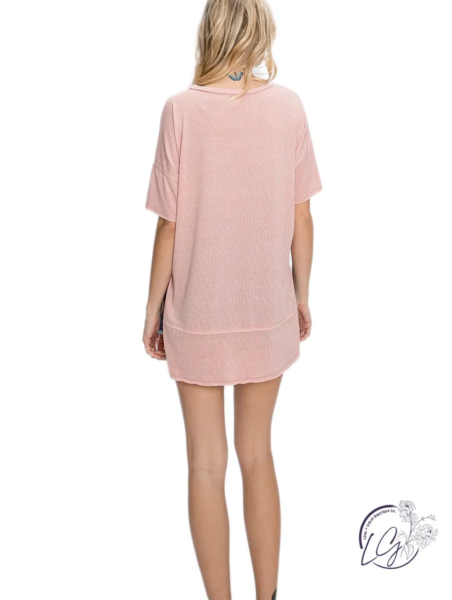 Curvy Relaxing Dream Drop Shoulder Tee