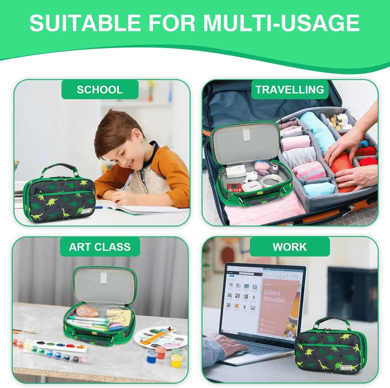 Cute Dinos Pencil Box for Preppy Kids