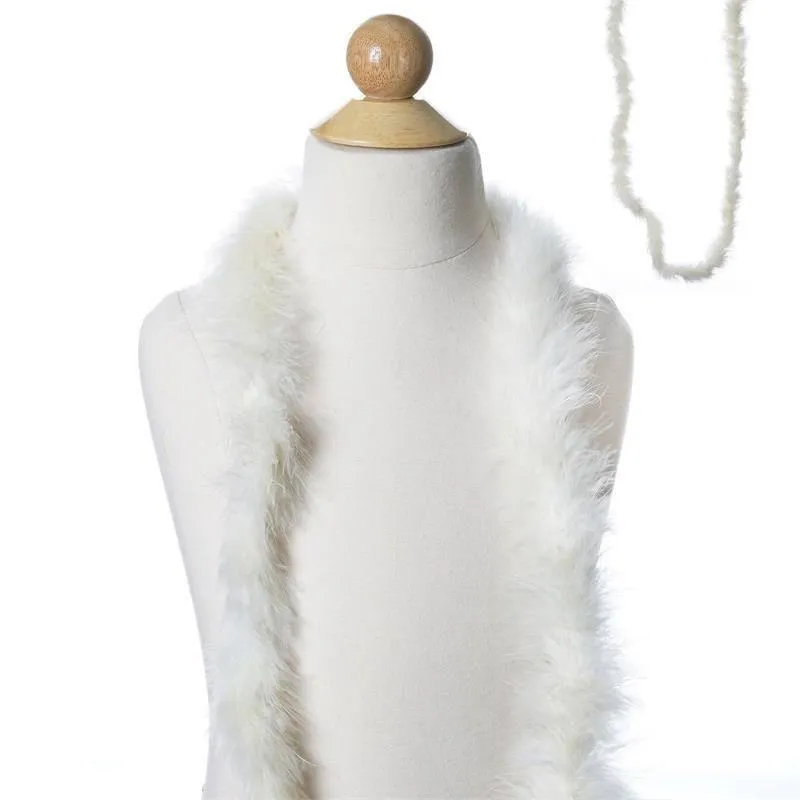 Deluxe Marabou Ostrich Feather Boas-Ivory-2 Yards