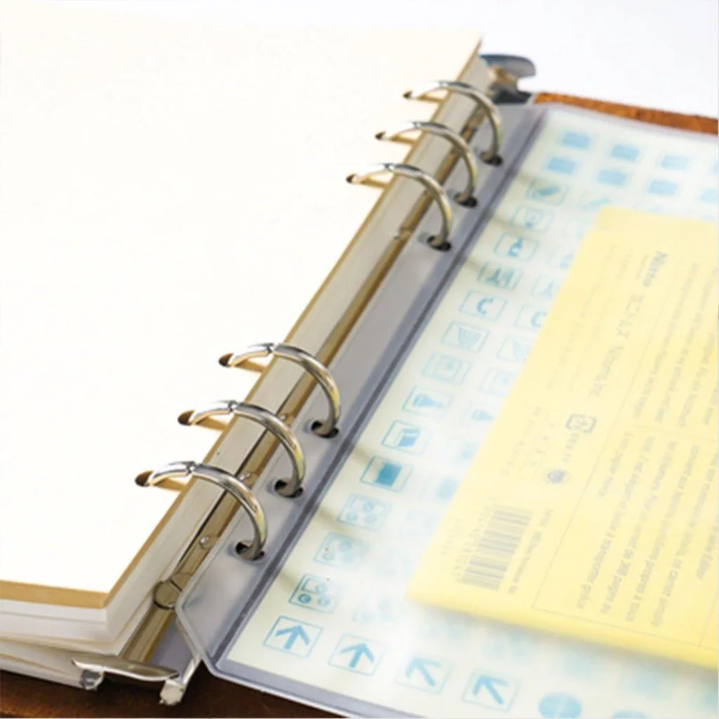 DIY six hole zipper bag PVC storage bag PP frosted A5 A6  NP-020017