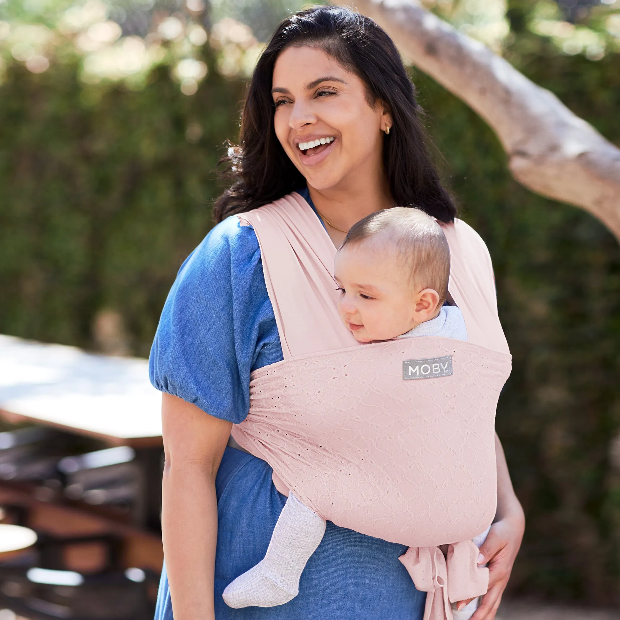 Easy-Wrap Carrier by Petunia Pickle Bottom - Rose Quartz Eyelet