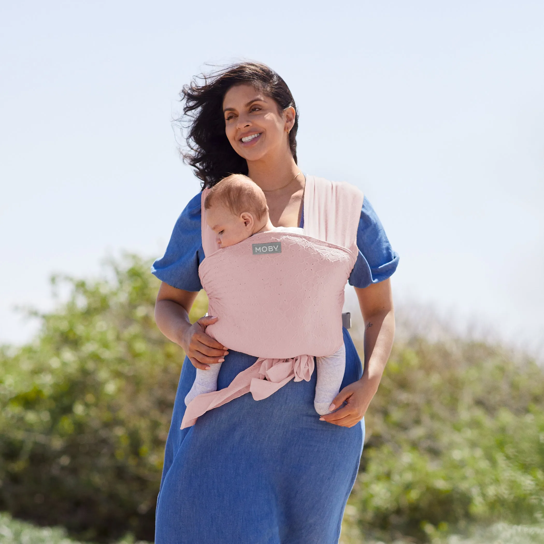 Easy-Wrap Carrier by Petunia Pickle Bottom - Rose Quartz Eyelet