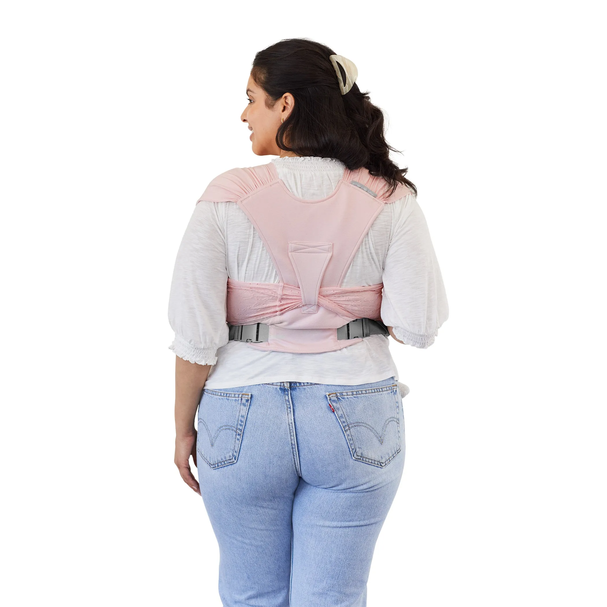 Easy-Wrap Carrier by Petunia Pickle Bottom - Rose Quartz Eyelet
