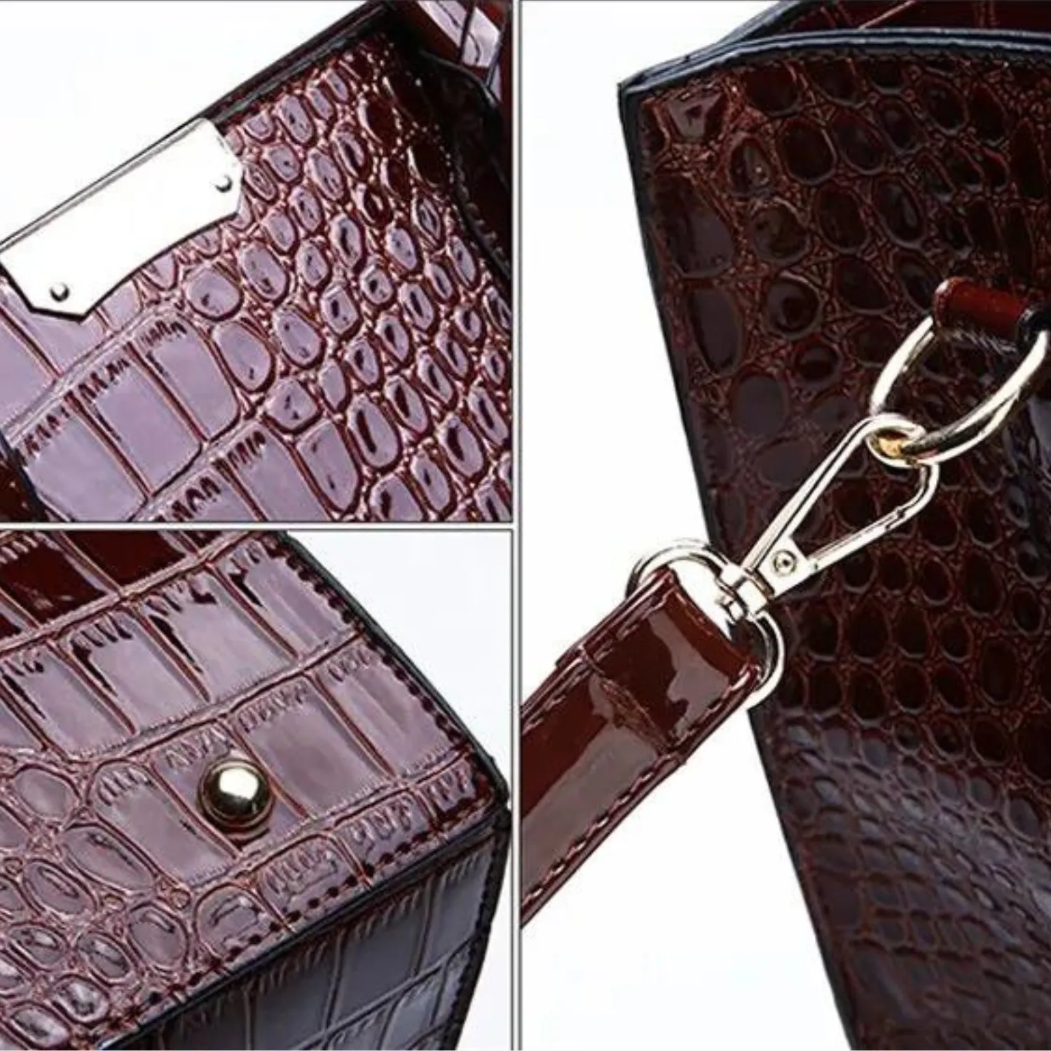 Exotic Crocodile Print Tote Bag