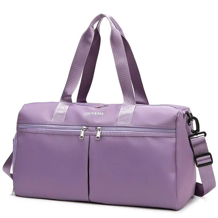 Fashion Fitness Travel Bag Waterproof Shoulder Bags For Women With Independent Shoe Pocket Yoga Gym Handbags