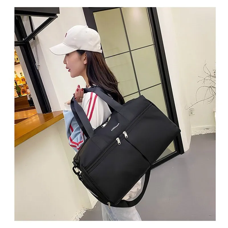 Fashion Fitness Travel Bag Waterproof Shoulder Bags For Women With Independent Shoe Pocket Yoga Gym Handbags