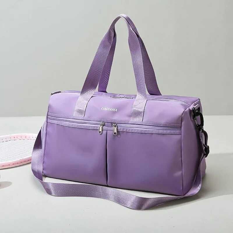 Fashion Fitness Travel Bag Waterproof Shoulder Bags For Women With Independent Shoe Pocket Yoga Gym Handbags