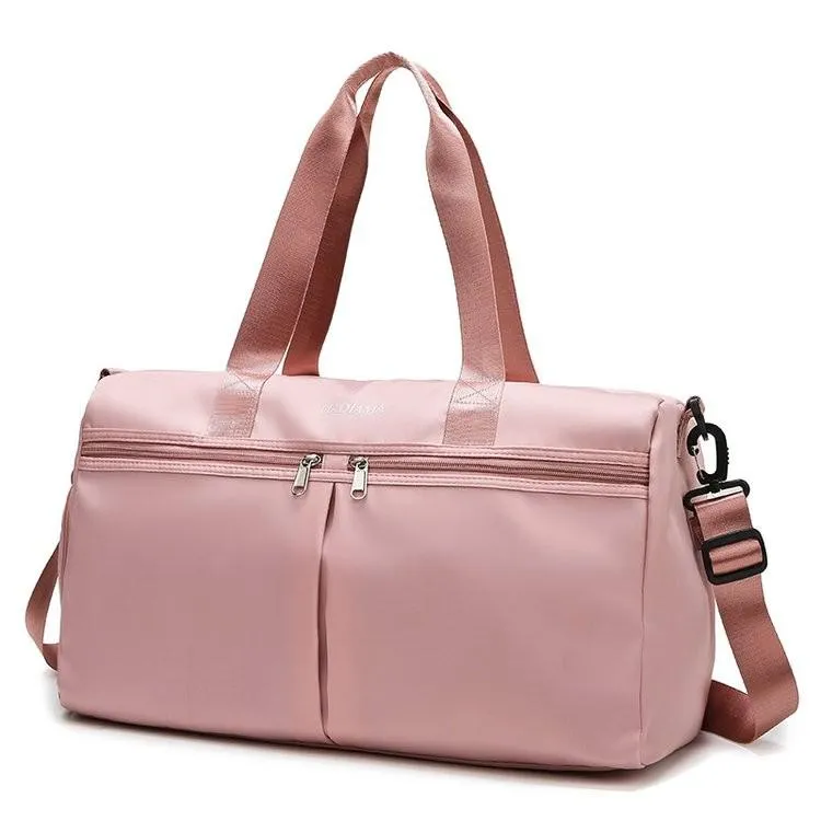 Fashion Fitness Travel Bag Waterproof Shoulder Bags For Women With Independent Shoe Pocket Yoga Gym Handbags