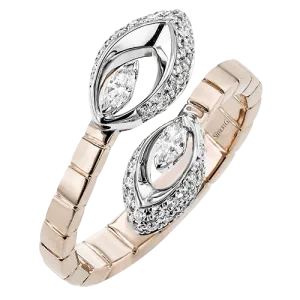 Fashion Ring in 18k Gold with Diamonds