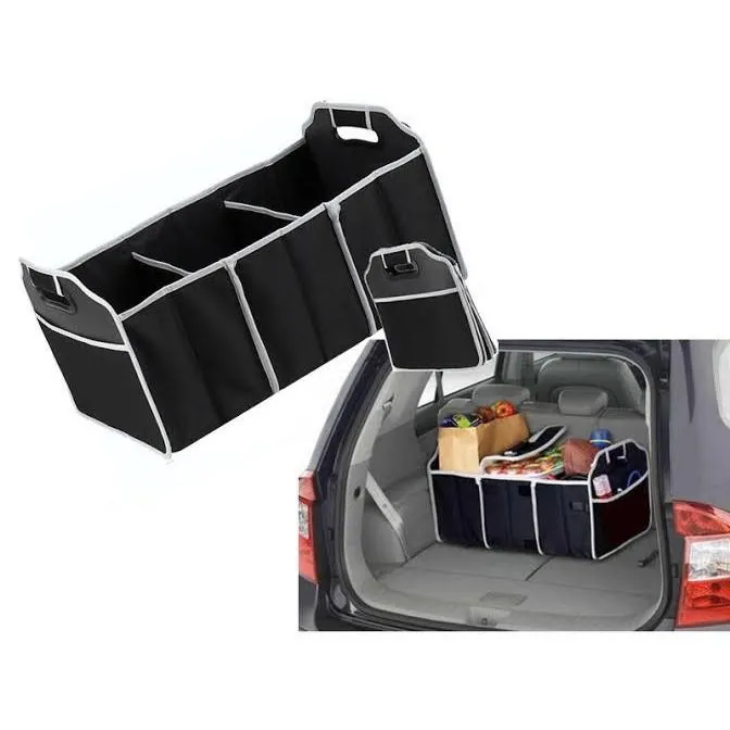 Foldable Travel Car Trunk Boot Organiser (Black)